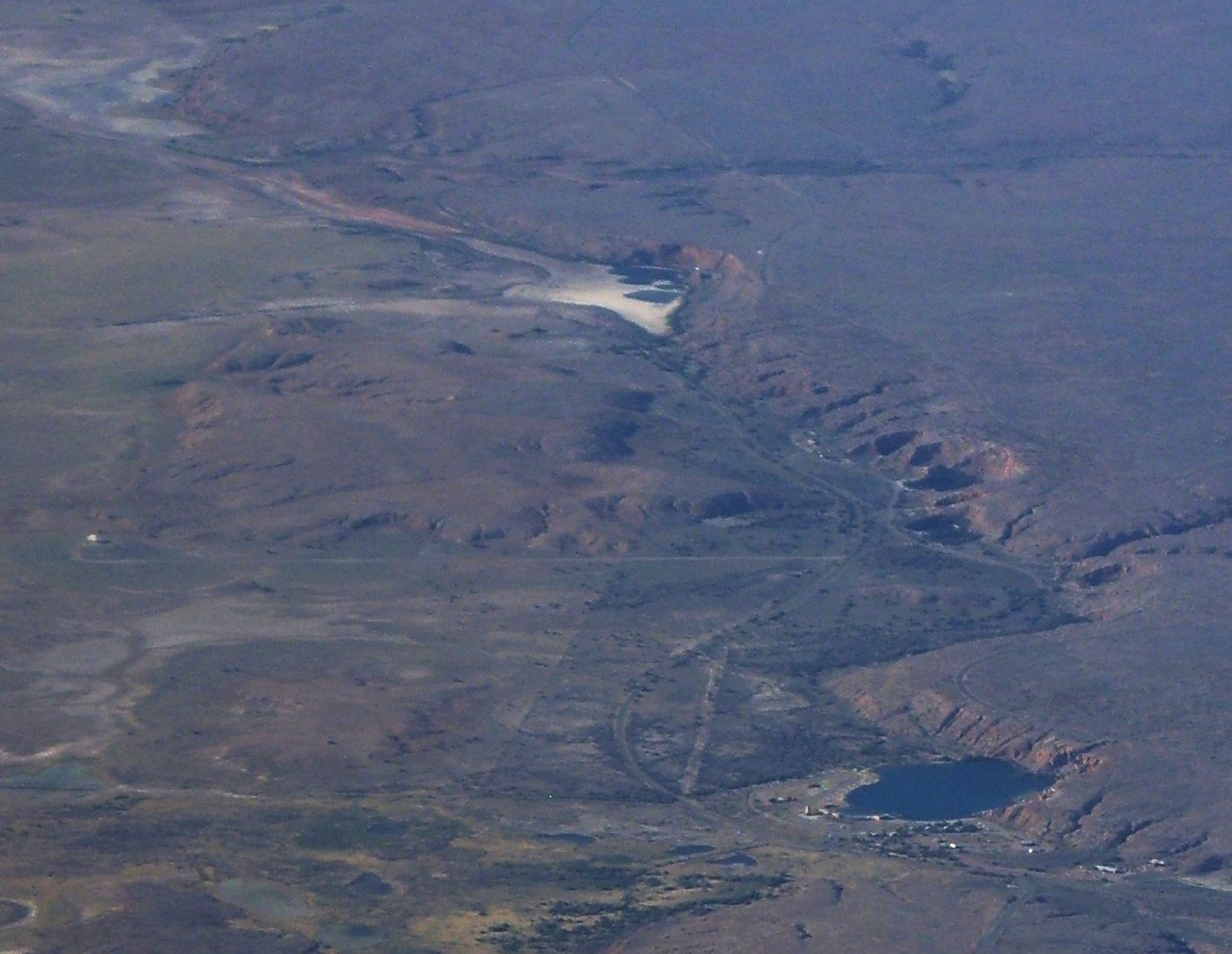 Aerial view of the Bottomless Lakes, New Mexico
