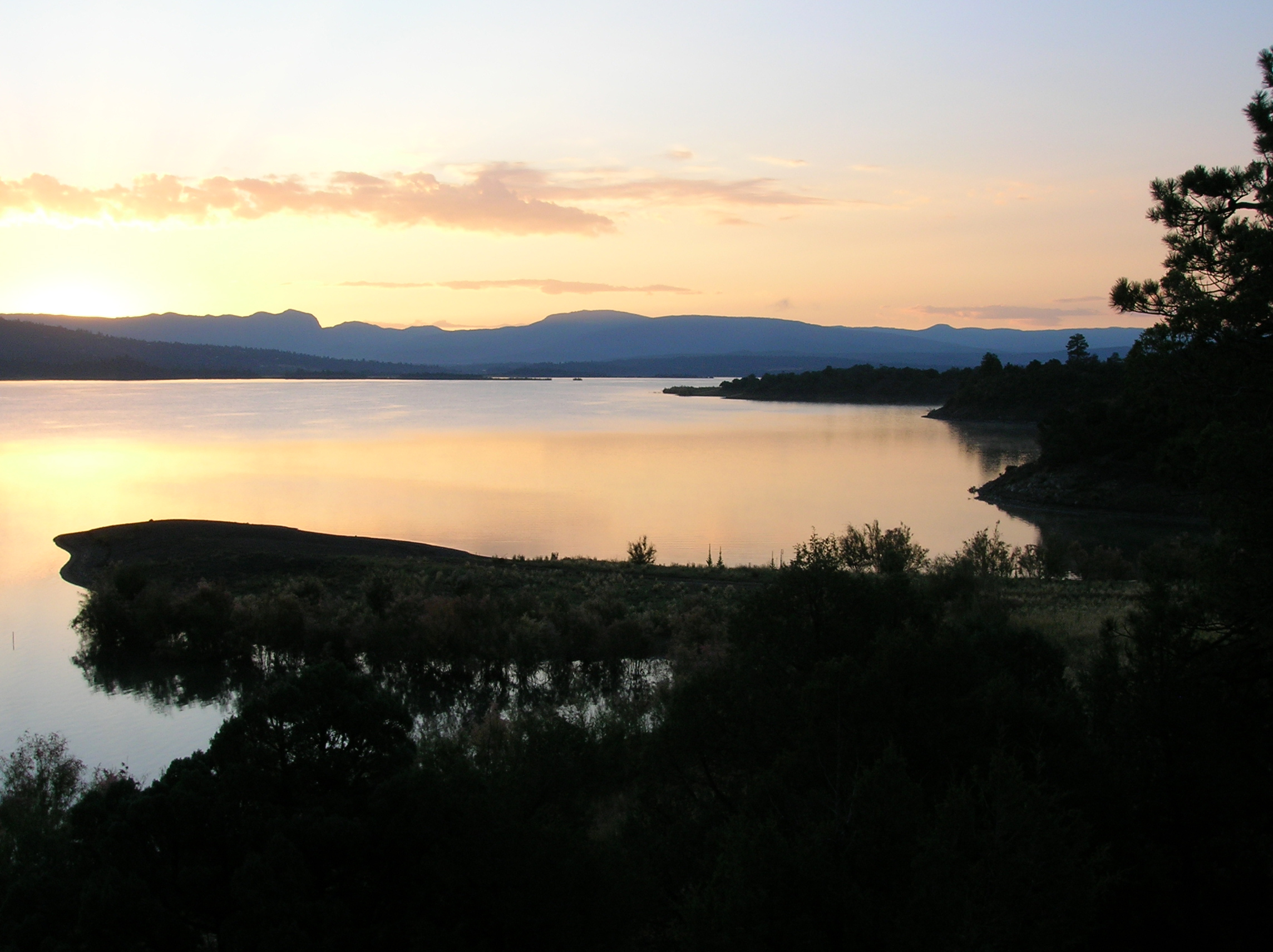Sunrise over Heron Lake, northern New Mexico