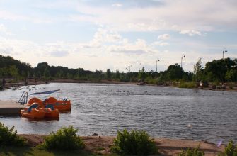 Pedal boats at Tingley Beach, Albuquerque, New Mexico